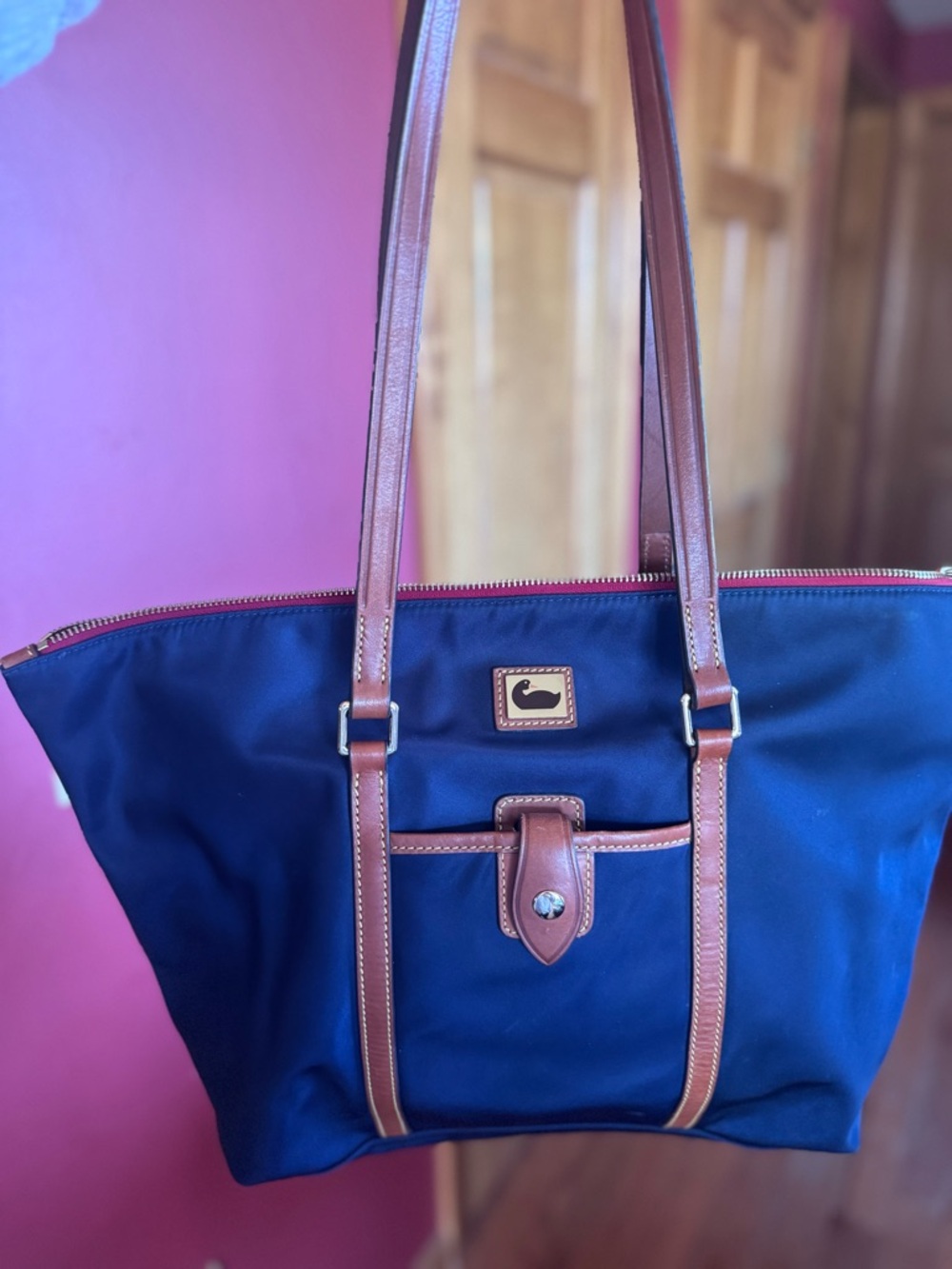 Dooney & Bourke Wayfarer Camden Nylon Zip Tote Bag